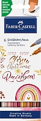 Faber-Castell Goldfaber Aqua Boho 6'lı Çift Taraflı Marker Kalem Seti
