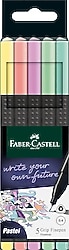 Faber-Castell Grip Finepen 0.4 mm Pastel 5'li Keçeli Kalem