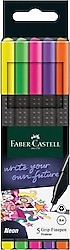 Faber-Castell Grip Finepen Neon 5'li Keçeli Kalem Seti