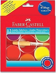 Faber-Castell Jumbo 40 mm 12 Renk Sulu Boya