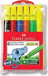 Faber-Castell Jumbi 42 Neon 6 Renk Keçeli Kalem