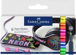 Faber-Castell Neon 6'lı Marker Kalem Seti