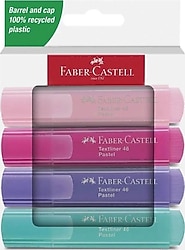 Faber-Castell Textliner 46 Pastel 4'lü Fosforlu Kalem Seti
