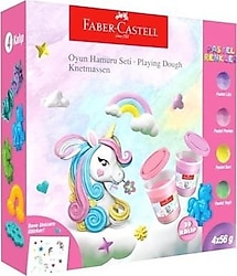 Faber-Castell Unicorn 3D Kalıp Oyun Hamuru Seti 4 Adet 56 gr