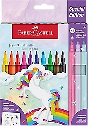 Faber-Castell Unicorn Özel Parıltı 10 +3'lü Keçeli Kalem Seti
