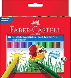 Faber-Castell Winner Brush 10 Renk Fırça Uçlu Keçeli Kalem