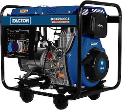 Factor KDK7500CE 6.9 kVa İpli/Marşlı Dizel Jeneratör