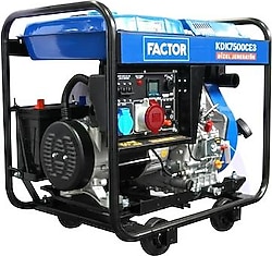 Factor KDK7500CE3 6.9 kVA İpli/Marşlı Dizel Jeneratör