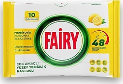 Fairy Limon Yağlı Yüzey Temizlik Havlusu 10 Yaprak