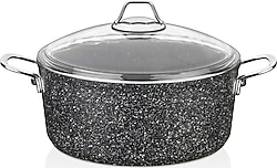 Falez Black Line 30 cm Derin Granit Tencere