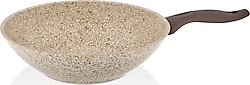 Falez Granitec Creamy 28 cm Wok Tava