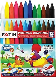 Fatih Polymer Crayons Kısa 12'li Mum Boya