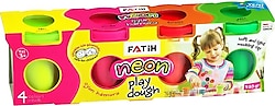 Fatih 4 Renk Neon Oyun Hamuru 520 gr