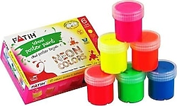 Fatih 25 ml 6 Renk Neon Guaj Boya