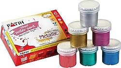 Fatih 25 ml 6 Renk Metalik Guaj Boya