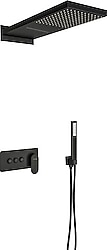 Fause FAU110-B Comfort Ankastre Siyah Panel Duş Seti