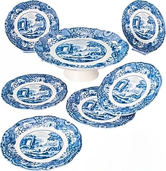 Fecra Vintage Blue 8 Parça 6 Kişilik Sunum Seti