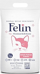 Felin Eko-Premium Bebek Pudrası Kokulu 15 kg Bentonit Kedi Kumu