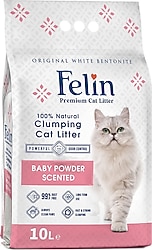 Felin Bebek Pudrası Kokulu 10 lt Bentonit Kedi Kumu