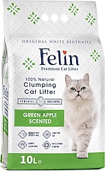 Felin Yeşil Elma Kokulu 10 lt Bentonit Kedi Kumu