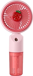 Feny FN-F50 Buharlı Pembe Şarjlı Mini El Tipi Vantilatör