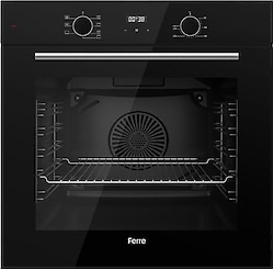 Ferre QBL63CS Flowart Siyah Ankastre Fırın