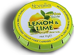 Fibrelle Stevia Limon Aromalı Şekersiz Şeker 12 gr