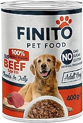 Finito Parça Etli Jelly Sığır Etli 400 gr Yetişkin Konserve Köpek Maması