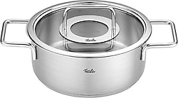 Fissler Pure Collection Cam Kapaklı 24 cm Kısa Çelik Tencere
