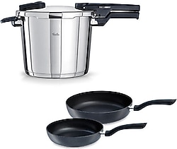 Fissler Vitaquick Glossy 6 lt Düdüklü Tencere + Tava Seti