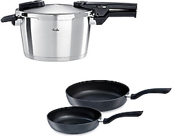 Fissler Vitaquick Premium 4.5 lt Düdüklü Tencere + Tava Set