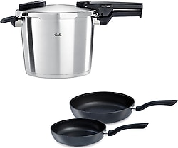 Fissler Vitaquick Premium 6 lt Düdüklü Tencere + Tava Seti