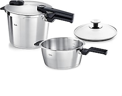 Fissler Vitaquick Premium Cam Kapaklı 6 lt + 3.5 lt Düdüklü Tencere Seti