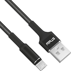 Fitplus Round RS-101 1 m 3A Micro USB Hızlı Şarj Kablosu
