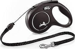 Flexi New Classic 5 m İp Medium Siyah Otomatik Köpek Tasması