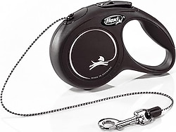 Flexi New Classic 3 m İp Xsmall Siyah Otomatik Köpek Tasması
