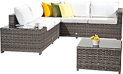 Flexy Garden Zen Köşe 708 Bahçe Mobilya Takımı