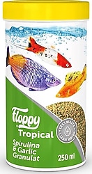 Floppy Tropical Spirulina Garlic Balık Yemi 250 ml