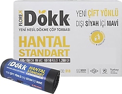 Florex Dökk Hantal Standart Boy Çöp Poşeti 10'lu 10 Adet