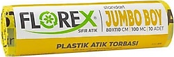 Florex Plastik Atık Jumbo Boy Çöp Poşeti 10'lu