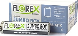 Florex Metal Atık Baskılı Jumbo Boy Çöp Poşeti 10'lu 10 Adet