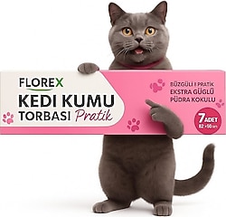Florex Pudra Kokulu Kedi Kumu Torbası 7'li