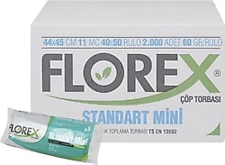 Florex Standart Mini Boy Çöp Poşeti 40'lı 50 Adet