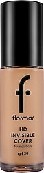 Flormar Invisible Cover HD Yarı Parlak Bitişli SPF 30 100 Medium Beige 30 ml Likit Fondöten