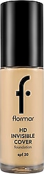 Flormar Invisible Cover HD Yarı Parlak Bitişli SPF 30 060 Ivory 30 ml Likit Fondöten