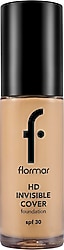 Flormar Invisible Cover HD Yarı Parlak Bitişli SPF 30 080 Soft Beige 30 ml Likit Fondöten
