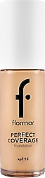 Flormar Perfect Coverage Yarı Parlak Bitişli SPF 15 104 Medium Caramel 30 ml Likit Fondöten