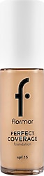 Flormar Perfect Coverage Yarı Parlak Bitişli SPF 15 121 Golden Neutral 30 ml Likit Fondöten