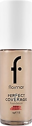 Flormar Perfect Coverage Yarı Parlak Bitişli SPF 15 131 Warm Nude 30 ml Likit Fondöten