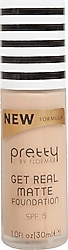 Flormar By Pretty Get Real Matte SPF 15 005 Soft Beige 30 ml Likit Fondöten